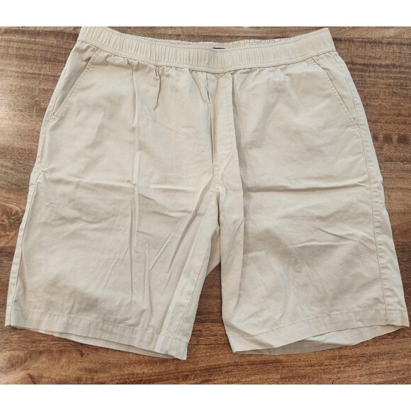 Reyn Spooner Shorts Mens Large Khaki Elastic Waist Drawstring Chino Pockets - Picture 1 of 13